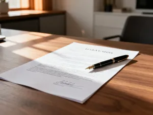 Nowoczesne stanowisko pracy z laptopem i notatnikiem, symbolizujące profesjonalne środowisko współpracy B2B.